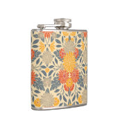 暖黄、オレンジ、青のフローラ フラスク (右)