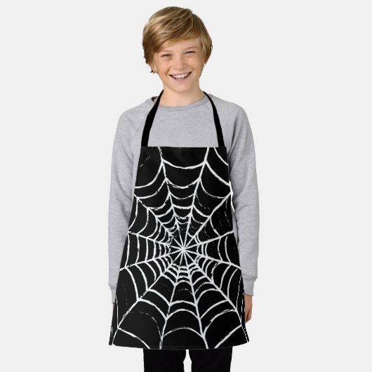 暗いくもの巣 エプロン (着用した状態)