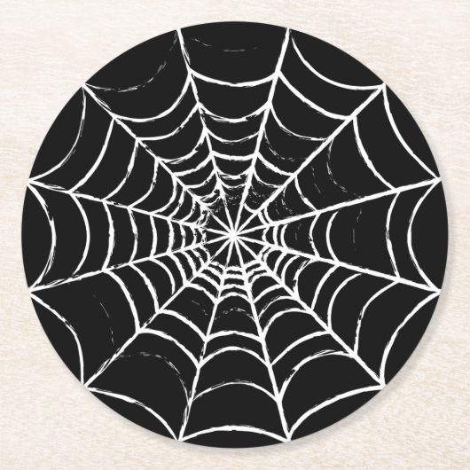 暗いくもの巣 ラウンドペーパーコースター (正面)
