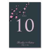 暗いさくらんぼ結婚の花のテーブル番号 テーブルナンバー (裏面)