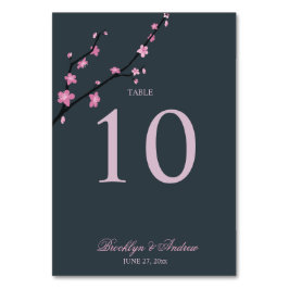 暗いさくらんぼ結婚の花のテーブル番号 テーブルナンバー