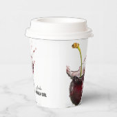暗いさくらんぼ パーソナライズされた 紙コップ (右)