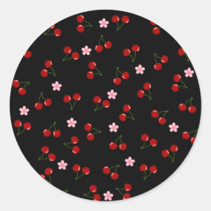 暗いさくらんぼ ラウンドシール