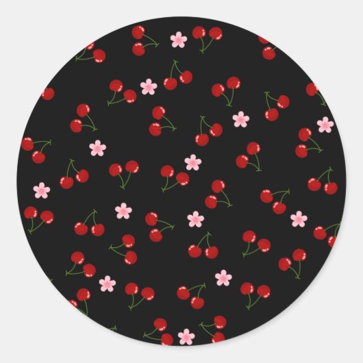 暗いさくらんぼ ラウンドシール (正面)