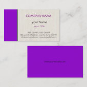 暗いすみれ色の専門のエレガントなモダン 名刺 (正面/裏面)