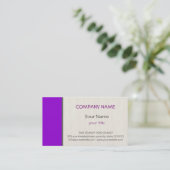 暗いすみれ色の専門のエレガントなモダン 名刺 (スタンド正面)