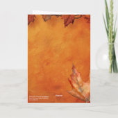 暗いつる植物バイブル詩編69:30ハッピーサンクスギビング カード (裏面)