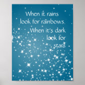 暗いときに星を探感動的引用文 ポスター (正面)