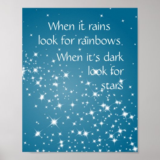 暗いときに星を探感動的引用文 ポスター (正面)