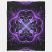 暗いはすオオカミのシャーマンの精神の車輪の曼荼羅 フリースブランケット (正面)