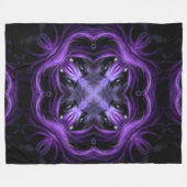 暗いはすオオカミのシャーマンの精神の車輪の曼荼羅 フリースブランケット (正面(横))