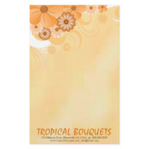 暗いアイボリー金ゴールドハイビスカスフローリスト筆記用紙