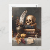 暗いアカデミアがまだ生きているスカル ポストカード (正面/裏面)