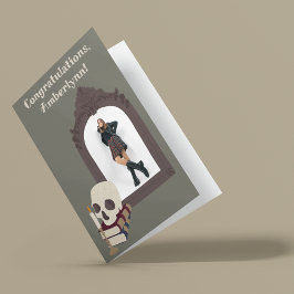 暗いアカデミア写真卒業おめでとう カード