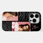 暗いアニマルプリント-カスタム写真&モノグラム Case-Mate iPhoneケース (裏面 (横))