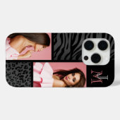 暗いアニマルプリント-カスタム写真&モノグラム Case-Mate iPhoneケース (裏面 (横))