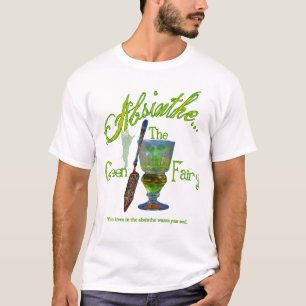 暗いアブサンの緑の妖精のワイシャツ Tシャツ