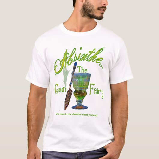 暗いアブサンの緑の妖精のワイシャツ Tシャツ (正面)