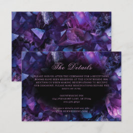 暗いアメジストボホウィッチクリスタルブラック結婚ズ エンクロージャーカード