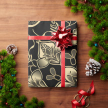 暗いアラビアの花模様