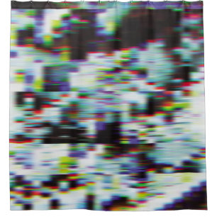 暗いエラーの背景、イラストレーション。黒、青、 シャワーカーテン