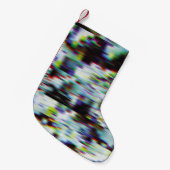 暗いエラーの背景、イラストレーション。黒、青、 スモールクリスマスストッキング (正面 (吊り時))