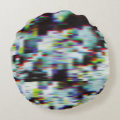 暗いエラーの背景、イラストレーション。黒、青、 ラウンドクッション (裏面)