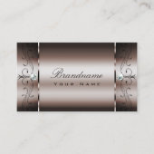 暗いエレガントバラ金ゴールドスクイグド宝石の装飾品 名刺 (正面)