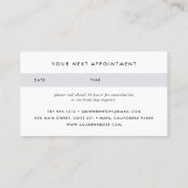 暗いエレガントフローラオンプラム 予約カード (裏面)