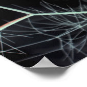 暗いエレガントフローラ抽象芸術 ポスター (角)