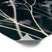 暗いエレガントフローラ抽象芸術 ポスター (角)