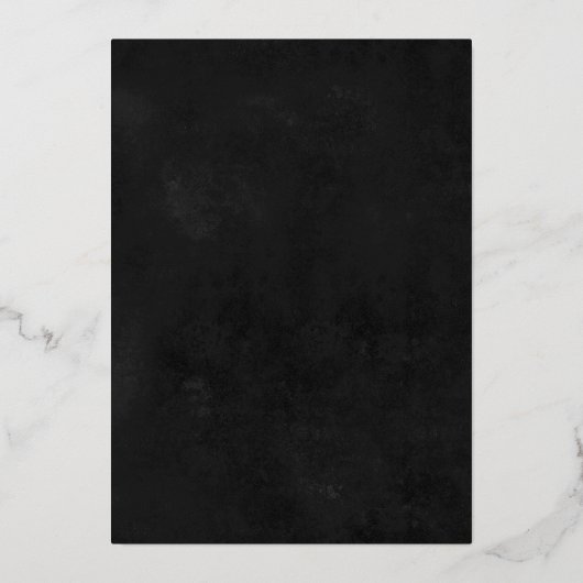 暗いエレガントムーディフローラ結婚式の日付を保存 箔招待状 (裏面)