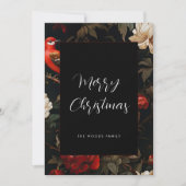 暗いエレガントヴィンテージメリークリスマス シーズンカード (正面)