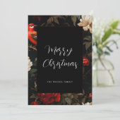 暗いエレガントヴィンテージメリークリスマス シーズンカード (スタンド正面)