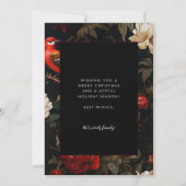 暗いエレガントヴィンテージメリークリスマス シーズンカード (裏面)