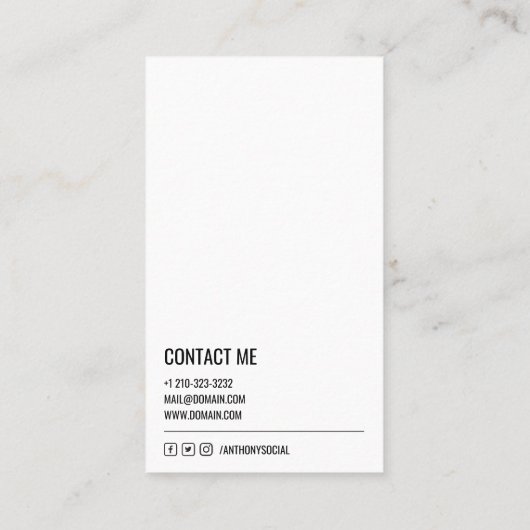 暗いエレガント写真 名刺 (裏面)