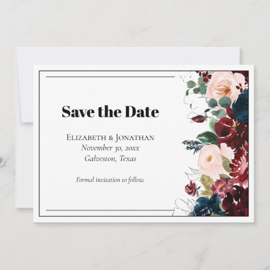 暗いエレガント花模様 (正面)