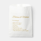 暗いエレガント金ゴールドスカスタムクリプトのカップルおもしろいファクト フェイバーバッグ (正面)