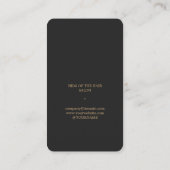 暗いエレガント金ゴールドフェイクはさみ櫛ヘアスタイリスト 名刺 (裏面)