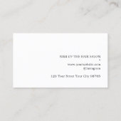 暗いエレガント金ゴールドフェイクはさみ櫛ヘアスタイリスト 名刺 (裏面)