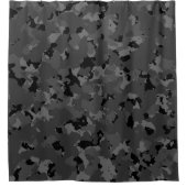 暗いカムフラージュ シャワーカーテン (正面)