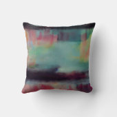 暗いカラフル抽象芸術ブレンド クッション (裏面)