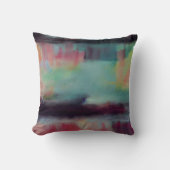 暗いカラフル抽象芸術ブレンド クッション (正面)