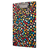 暗いカラフル背景の水玉模様 クリップボード (左)