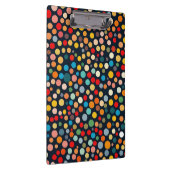 暗いカラフル背景の水玉模様 クリップボード (右)