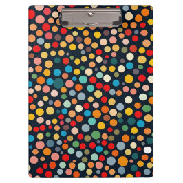 暗いカラフル背景の水玉模様 クリップボード