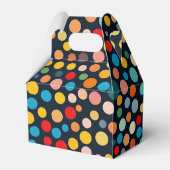 暗いカラフル背景の水玉模様 フェイバーボックス (裏面サイド)