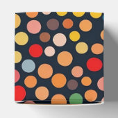 暗いカラフル背景の水玉模様 フェイバーボックス (上部)