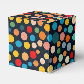 暗いカラフル背景の水玉模様 フェイバーボックス (裏面サイド)