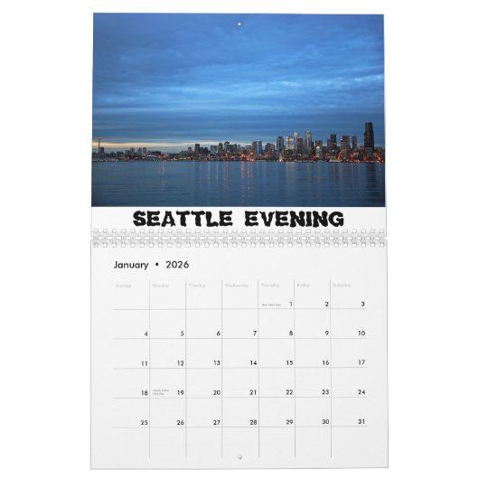 暗いカレンダーの後 カレンダー (1月 2026)